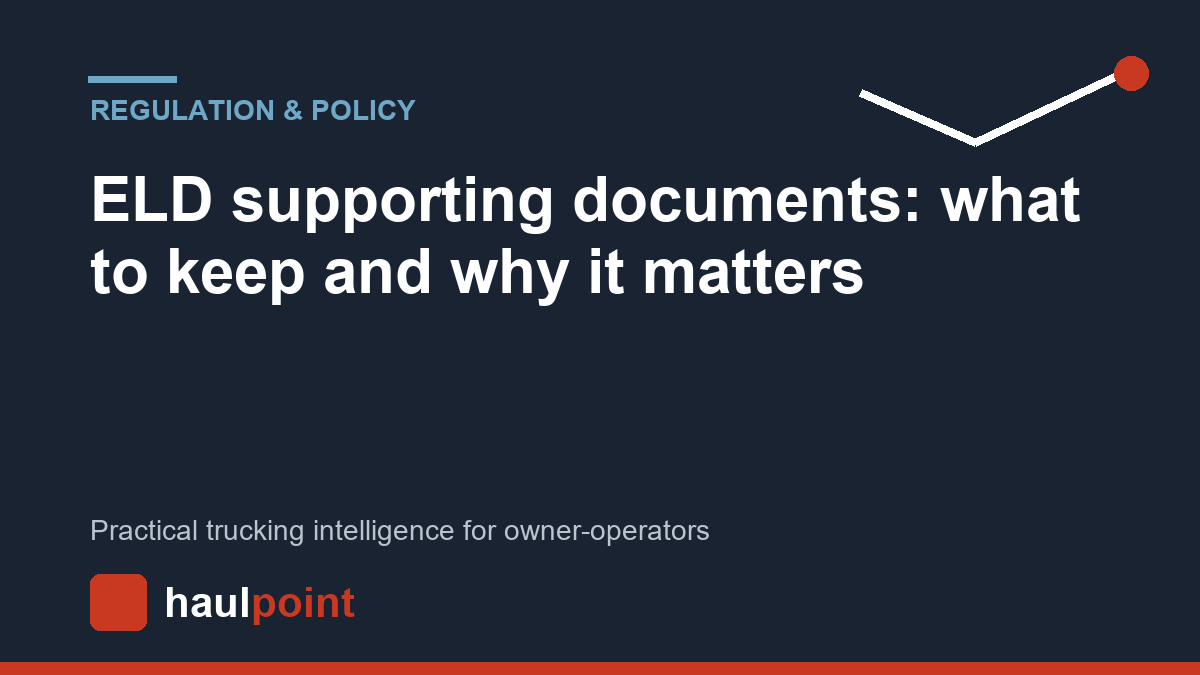 ELD supporting documents: what to keep and why it matters
