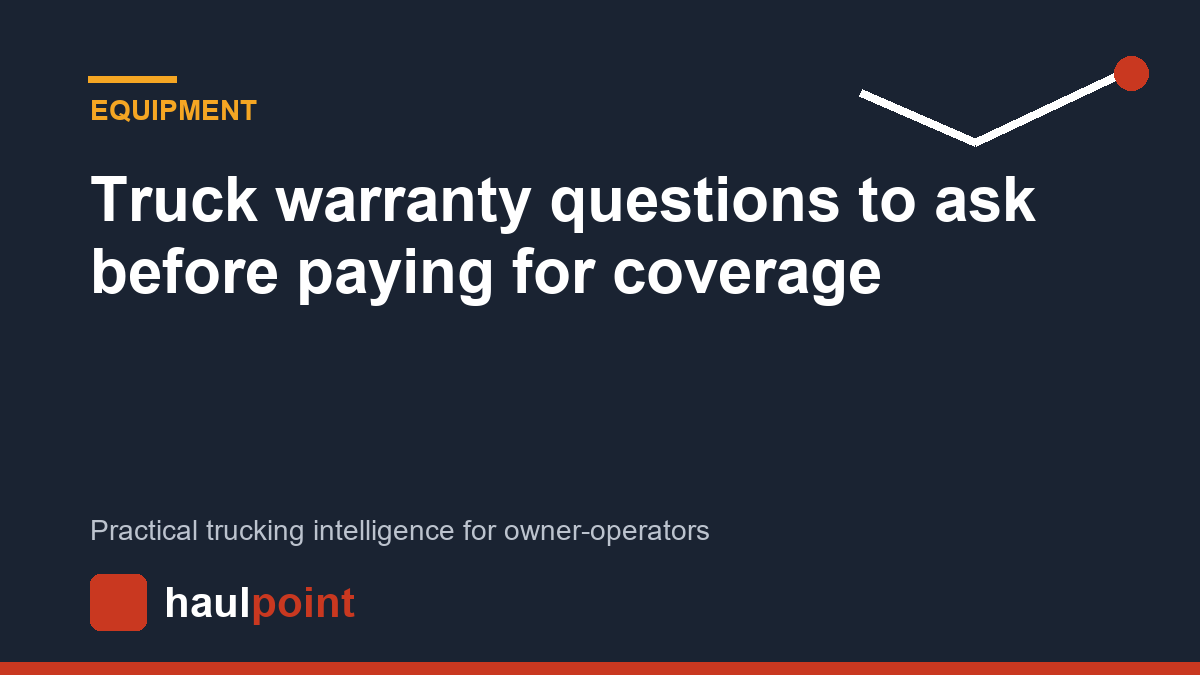 Truck warranty questions to ask before paying for coverage