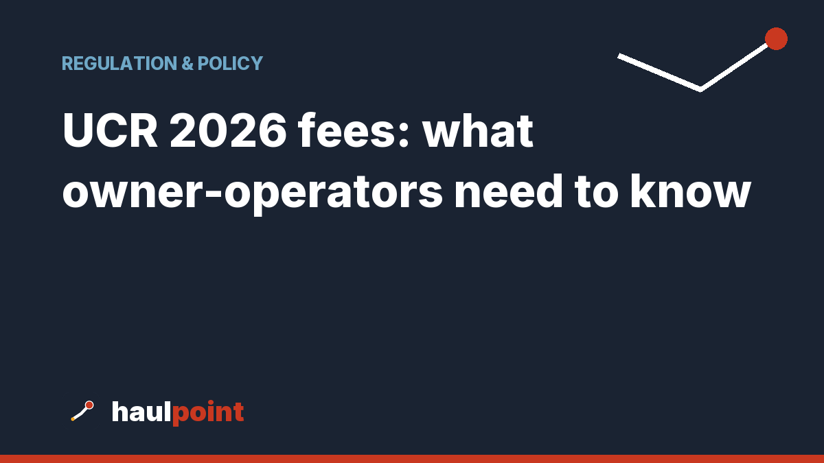 UCR 2026 fees: what owner-operators need to know