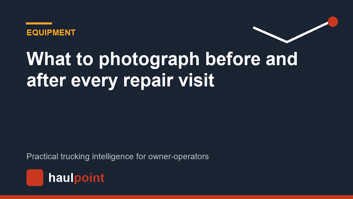 What to photograph before and after every repair visit