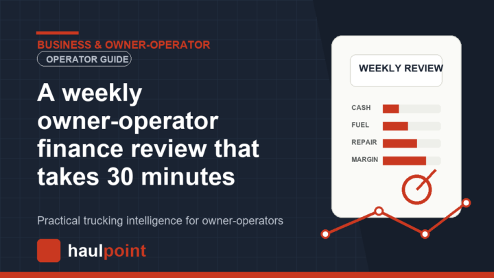 A weekly owner-operator finance review that takes 30 minutes