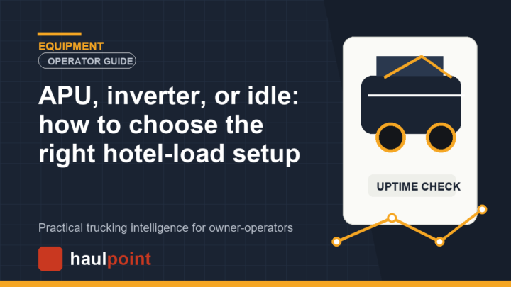 APU, inverter, or idle: how to choose the right hotel-load setup