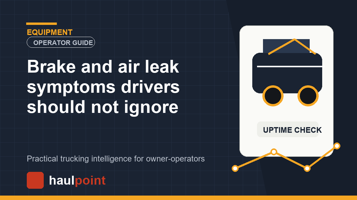 Brake and air leak symptoms drivers should not ignore