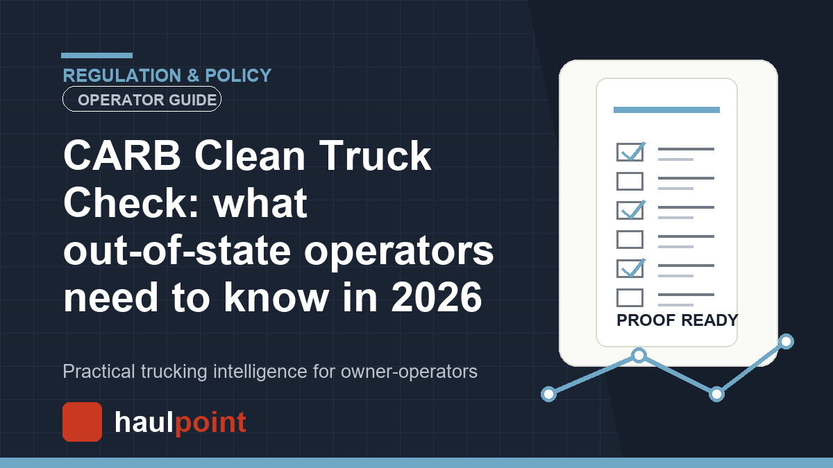 CARB Clean Truck Check: what out-of-state operators need to know in 2026