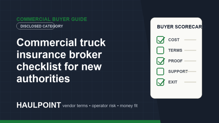 Commercial truck insurance broker checklist for new authorities
