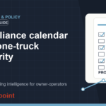 Compliance calendar for a one-truck authority
