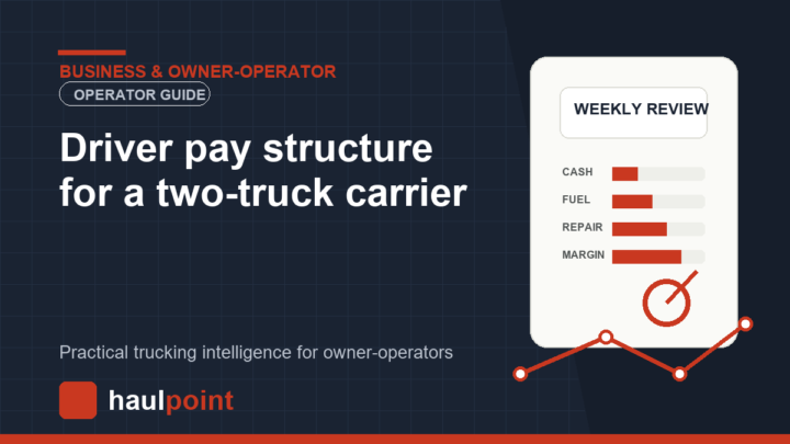 Driver pay structure for a two-truck carrier