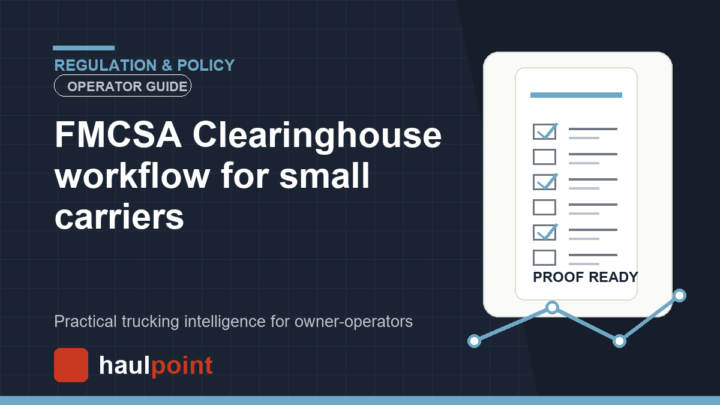 FMCSA Clearinghouse workflow for small carriers