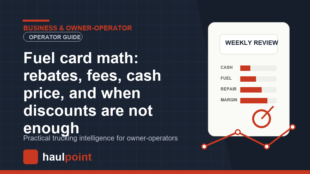 Fuel card math: rebates, fees, cash price, and when discounts are not enough