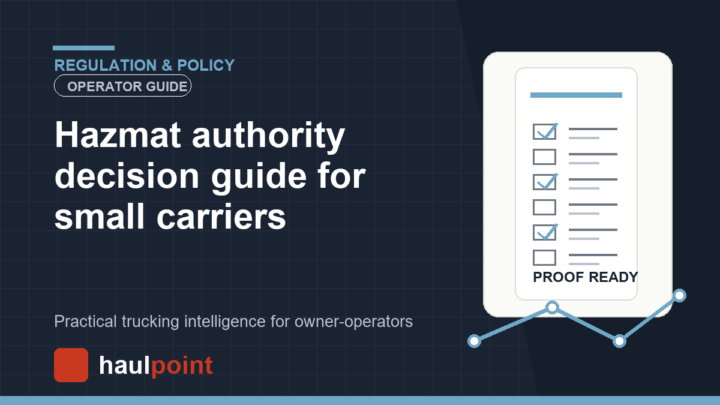 Hazmat authority decision guide for small carriers