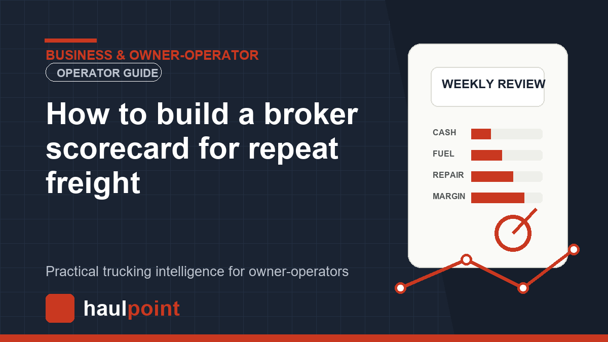 How to build a broker scorecard for repeat freight
