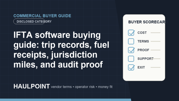 IFTA software buying guide: trip records, fuel receipts, jurisdiction miles, and audit proof