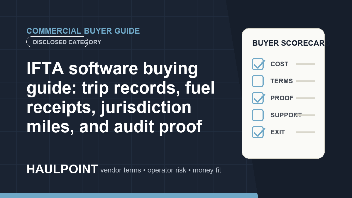 IFTA software buying guide: trip records, fuel receipts, jurisdiction miles, and audit proof