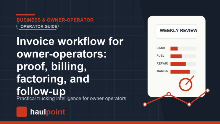 Invoice workflow for owner-operators: proof, billing, factoring, and follow-up