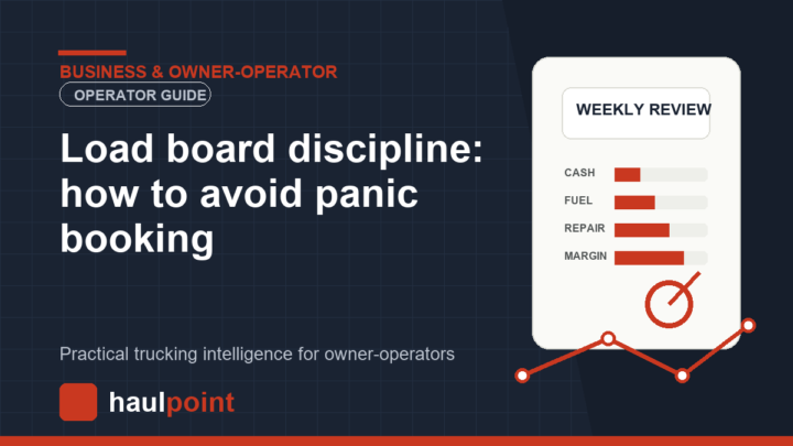 Load board discipline: how to avoid panic booking