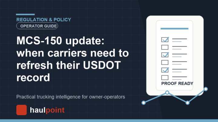 MCS-150 update: when carriers need to refresh their USDOT record