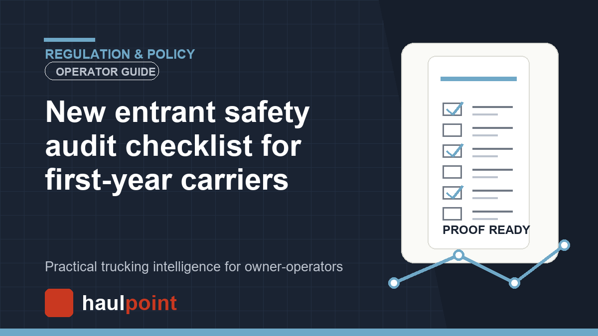 New entrant safety audit checklist for first-year carriers