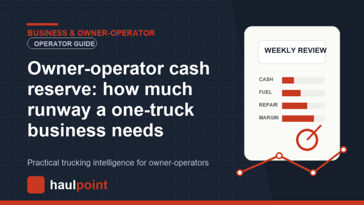 Owner-operator cash reserve: how much runway a one-truck business needs