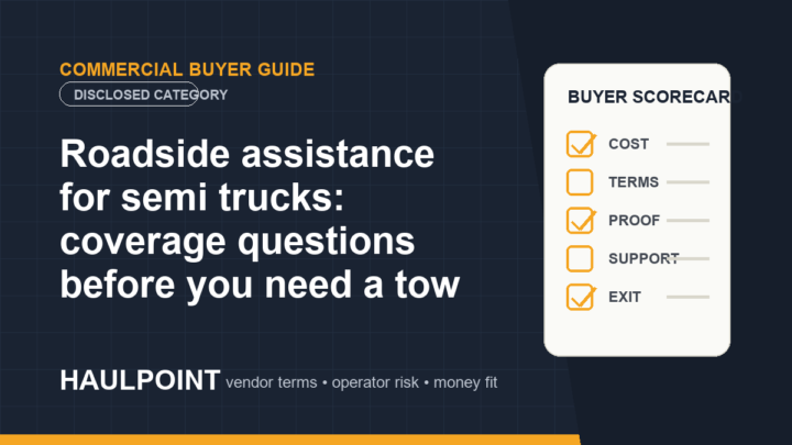 Roadside assistance for semi trucks: coverage questions before you need a tow