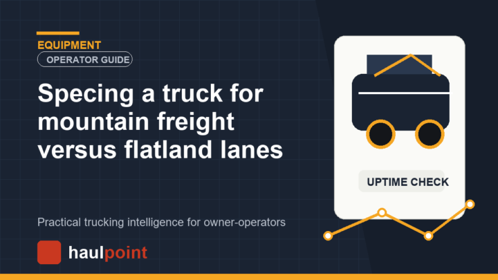 Specing a truck for mountain freight versus flatland lanes