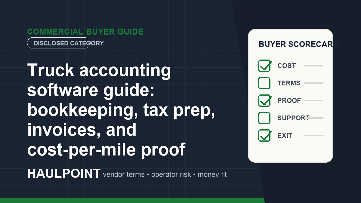 Truck accounting software guide: bookkeeping, tax prep, invoices, and cost-per-mile proof