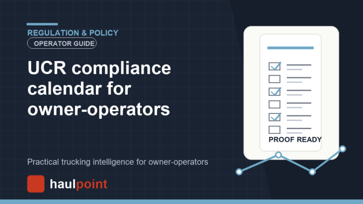 UCR compliance calendar for owner-operators