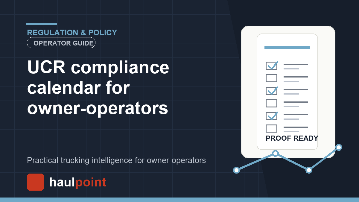 UCR compliance calendar for owner-operators