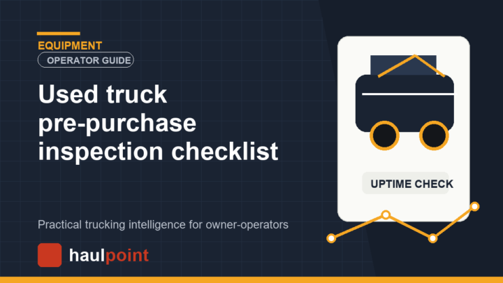 Used truck pre-purchase inspection checklist