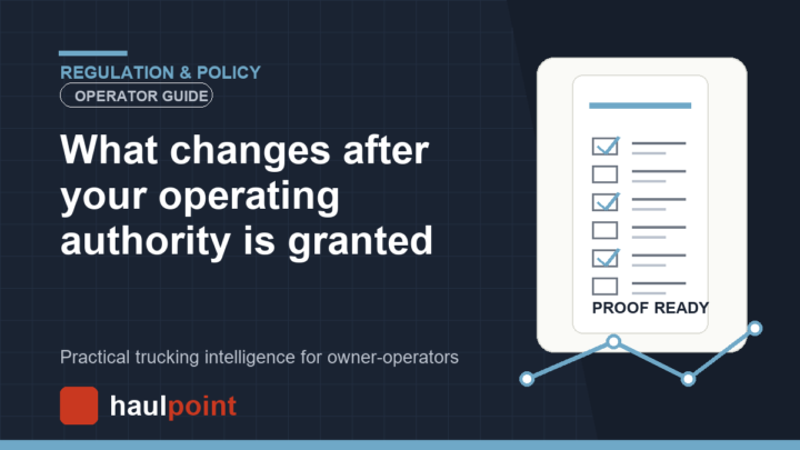 What changes after your operating authority is granted