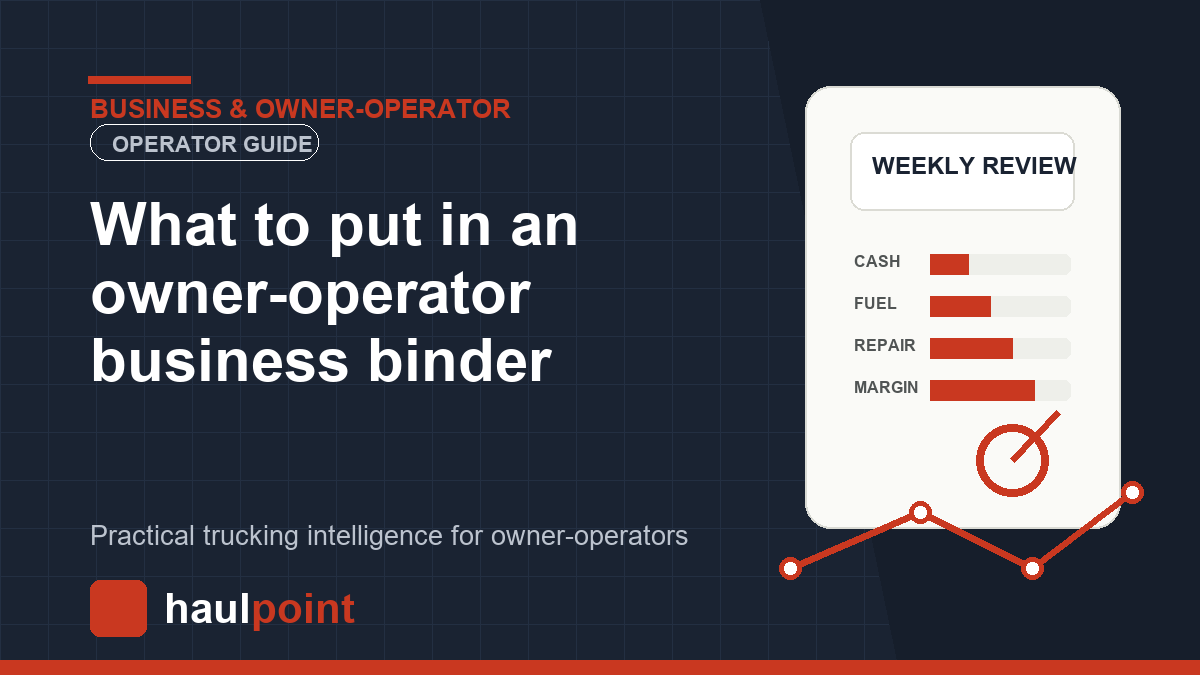 What to put in an owner-operator business binder