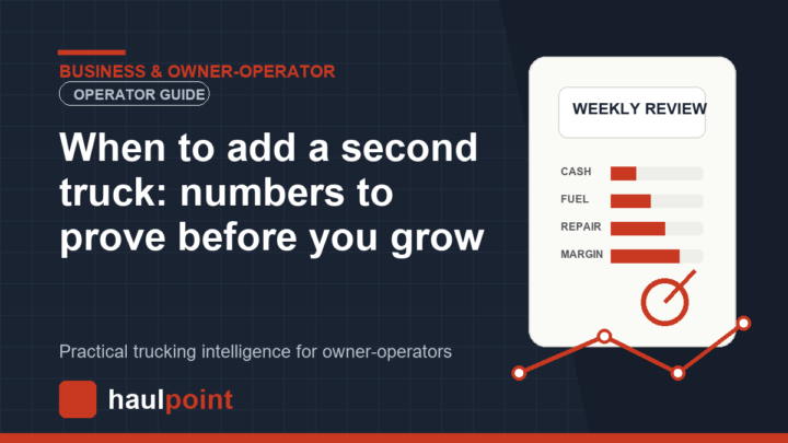When to add a second truck: numbers to prove before you grow